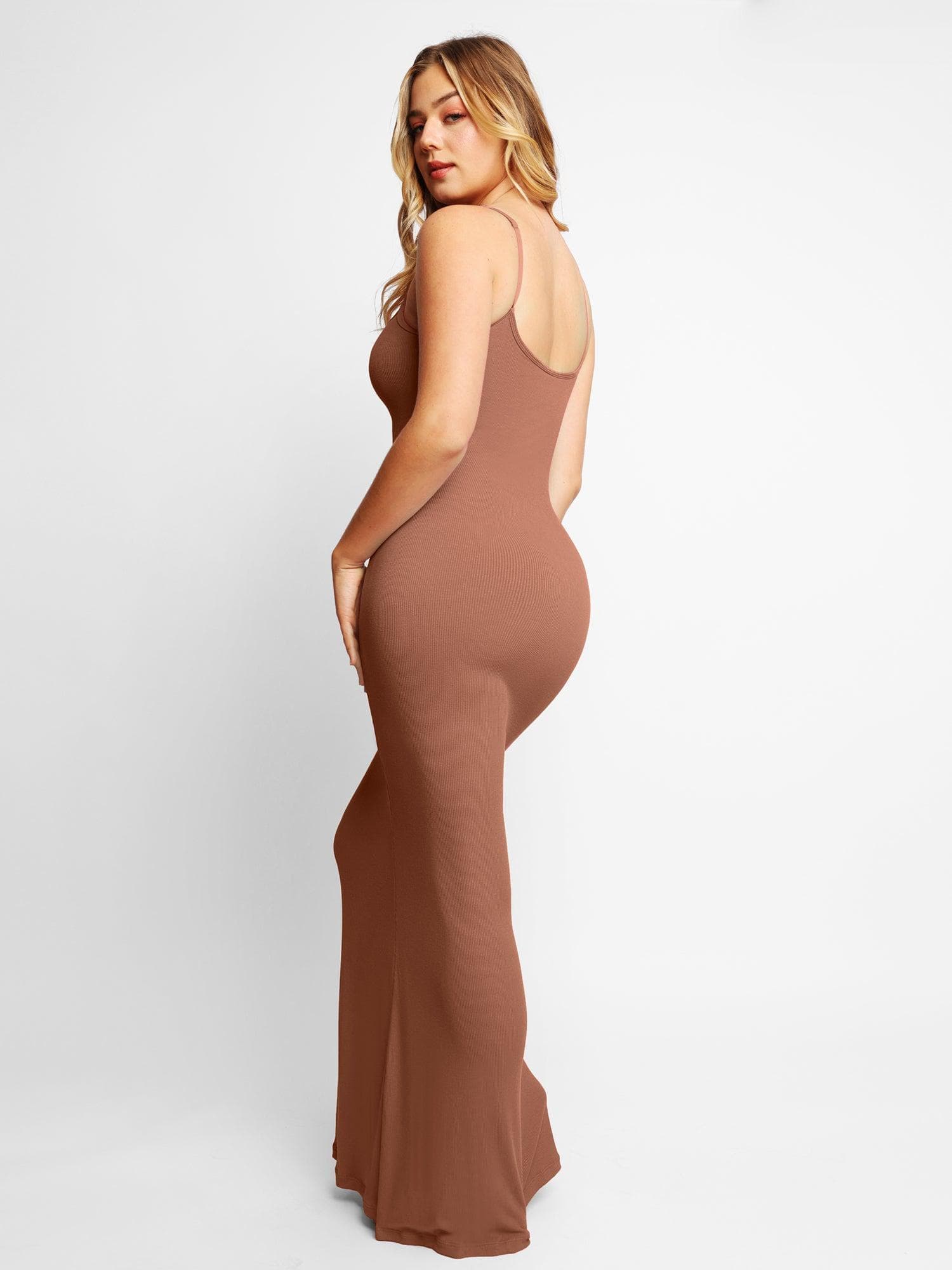 Popilush® Bodycon Dress Built-In Shapewear Modal Soft Lounge Dresses